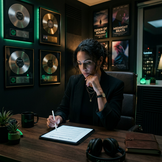 Music catalog being organized